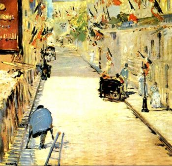 愛德華 馬奈 Rue Mosnier decorated with Flags 愛德華 馬奈 Rue Mosnier decorated with Flags